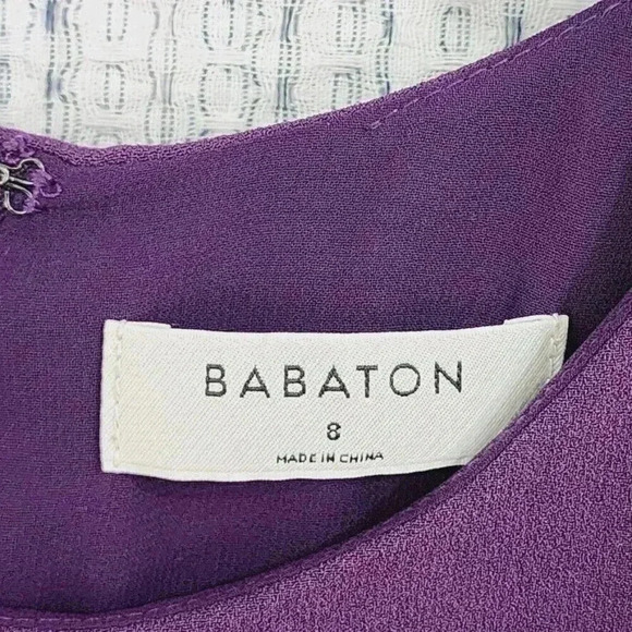 Aritzia Babaton Women's Mini Shift Dress Size 8 Short sleeve Round Neck - Picture 4 of 9